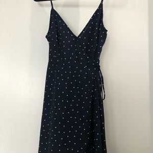 Navy Blue Wrap Dress